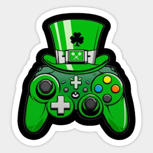 St Patricks Day Gamer Shamrock Video Game controller - st patrick gamer for boys men Sticker